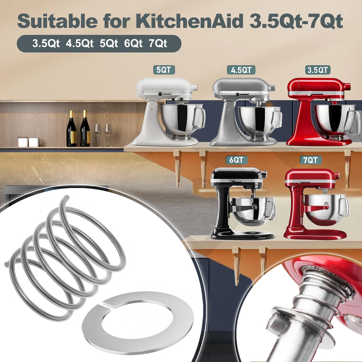 2024 New Stainless Steel Sprin - Kitchenaid Mixer Hand Mixer 评论和价格